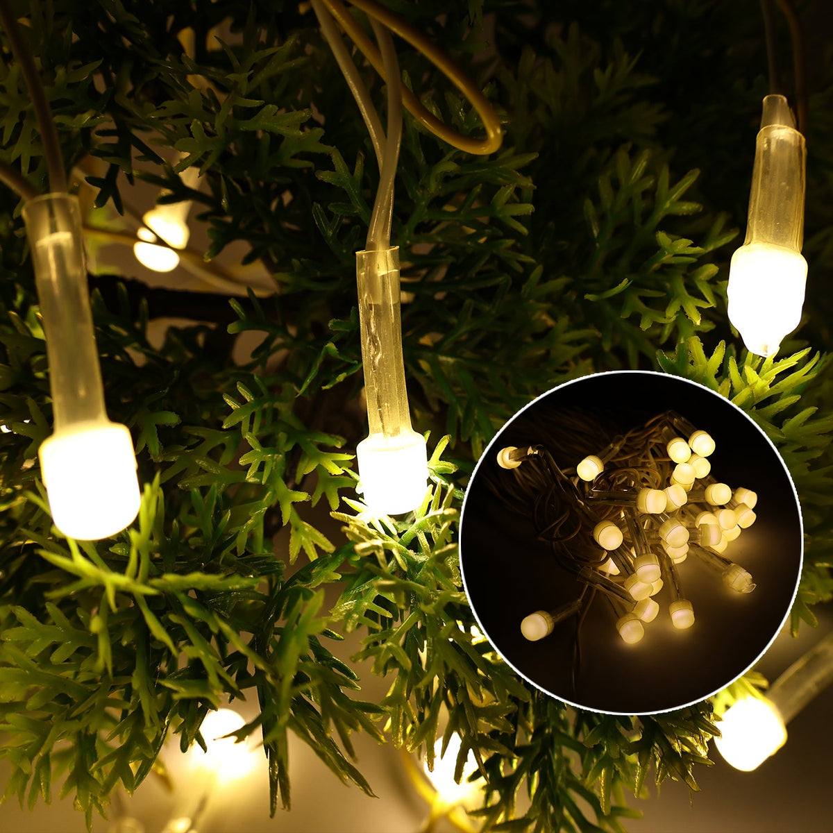 Multi-color decorative LED lights on insulated wire perfect for party decoration