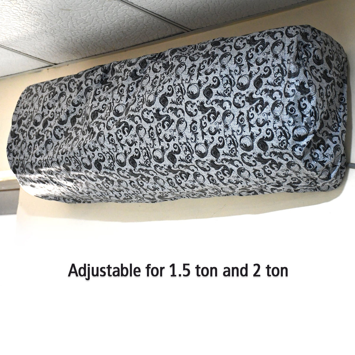 Mix design stretchable cover for air conditioner providing weather protection
