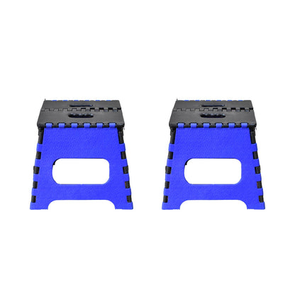 12-inch foldable step stool in use, perfect for home tasks.