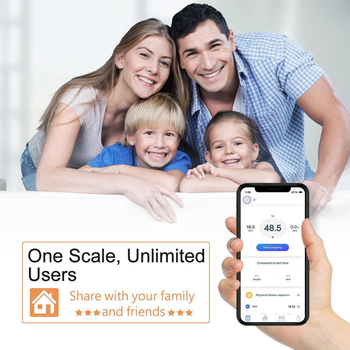 The VelvaBloom Smart Body Weight Scale, designed for effortless health management.